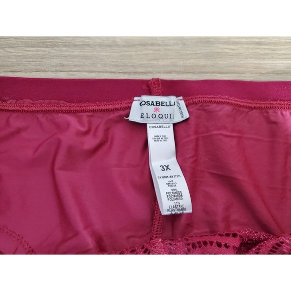Cosabella Eloquii Sugar Bralette Hotpant & Garter Wine Womens Plus Size 3X NWOT - Picture 9 of 16